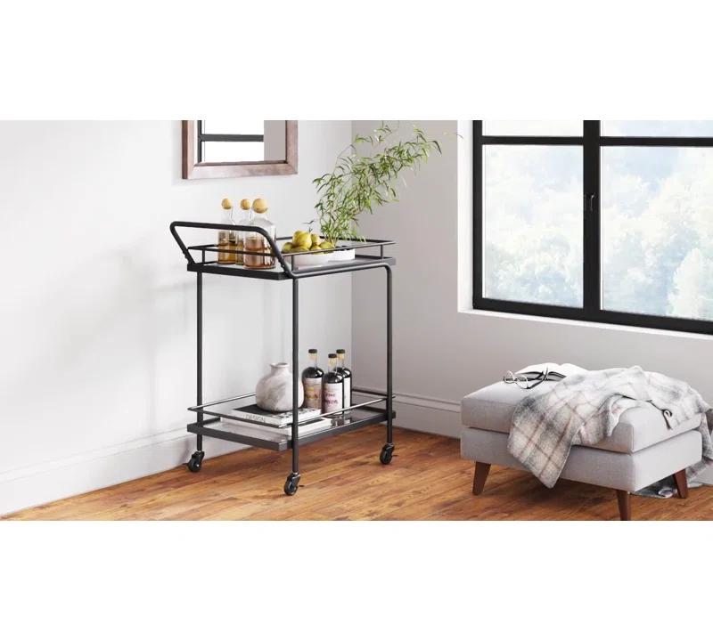 Paulette Metal Bar Cart