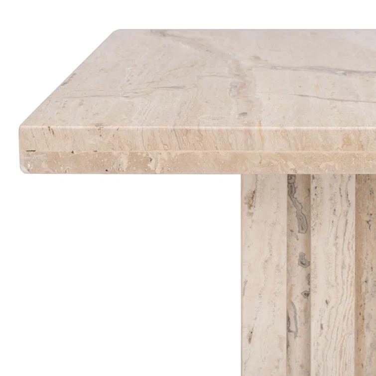 Safavieh  Couture Olivia Square Marble Accent Table - 21 IN W x 21 IN D x 12 IN H