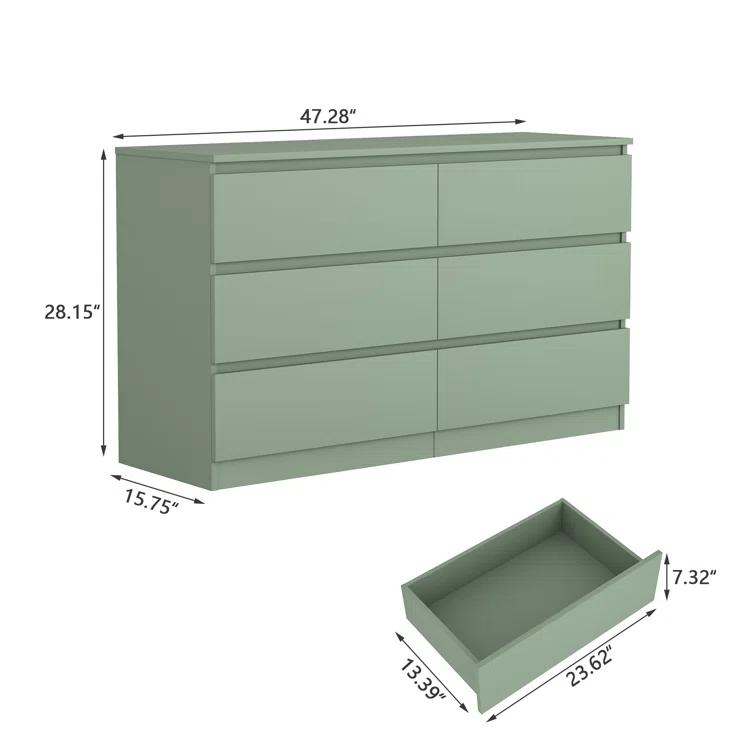 Wade Logan® Bisset 47.25'' W 6 - Drawer Dresser