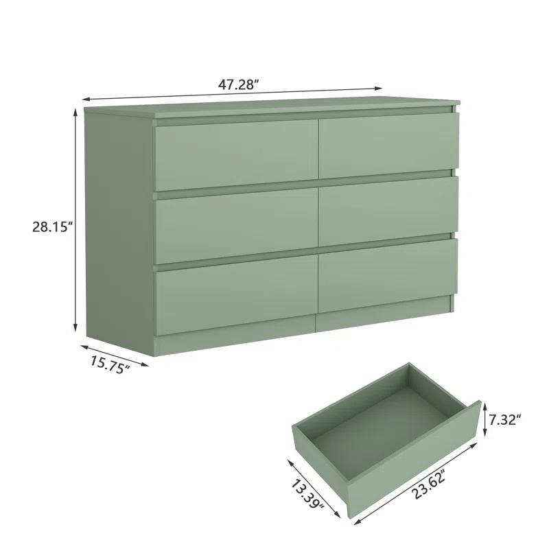 Wade Logan® Bisset 47.25'' W 6 - Drawer Dresser
