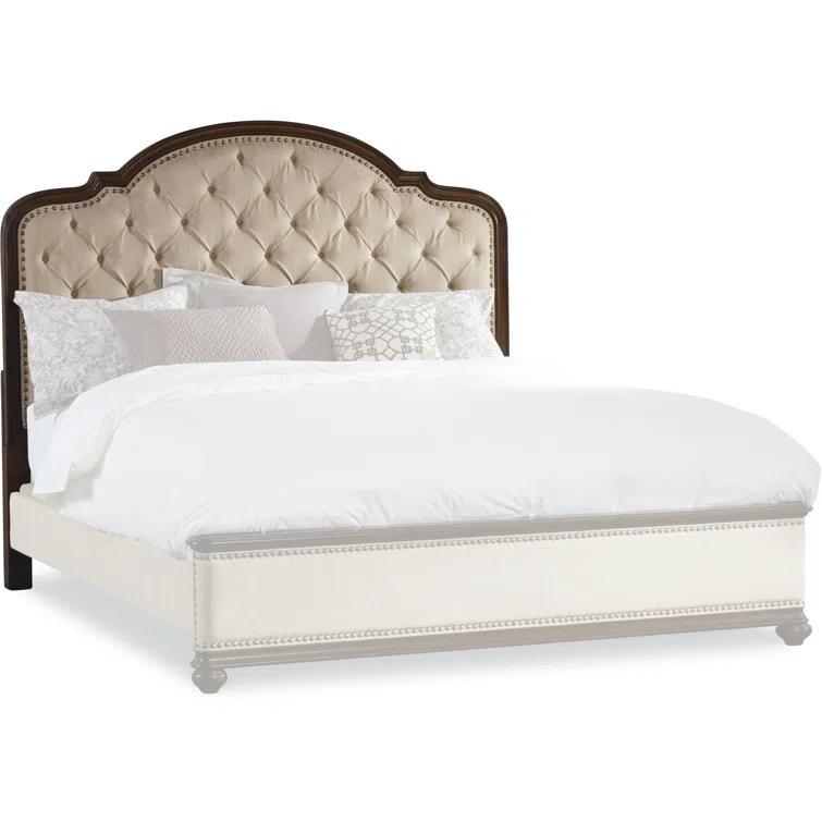 Hooker Furniture Leesburg King Upholstered Bed with Wood Rails