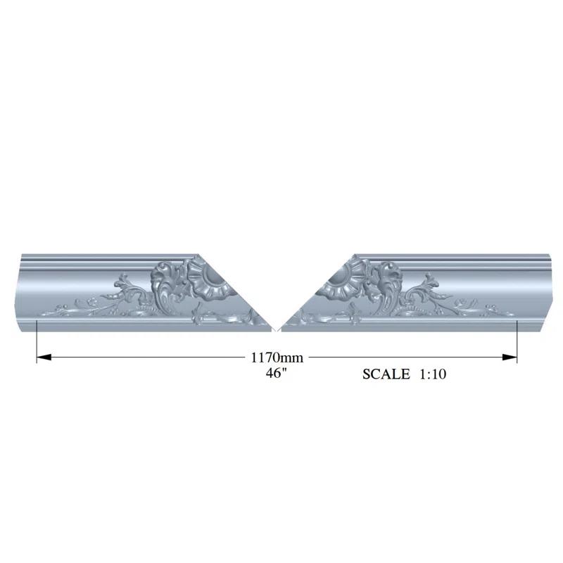 Orac Decor 7-1/4 in x 7-1/4 in x 78-3/4 in Primed White High Density Polyurethane Crown Moulding