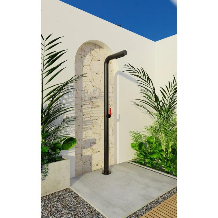 DAX Stainless Steel Free Standing Outdoor Shower and Footwash Spout