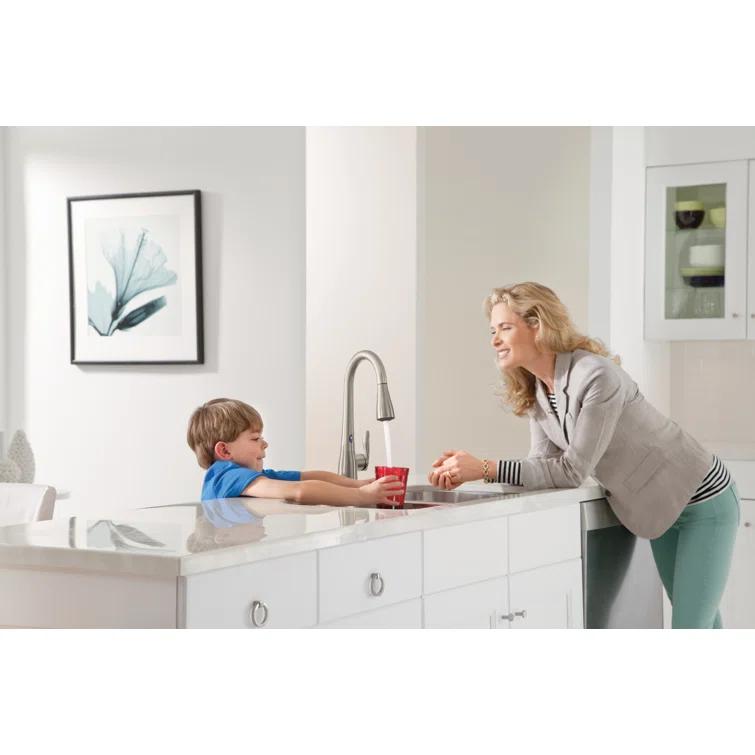Moen Arbor One Handle Pulldown Kitchen Faucet Featuring Power Boost and Reflex