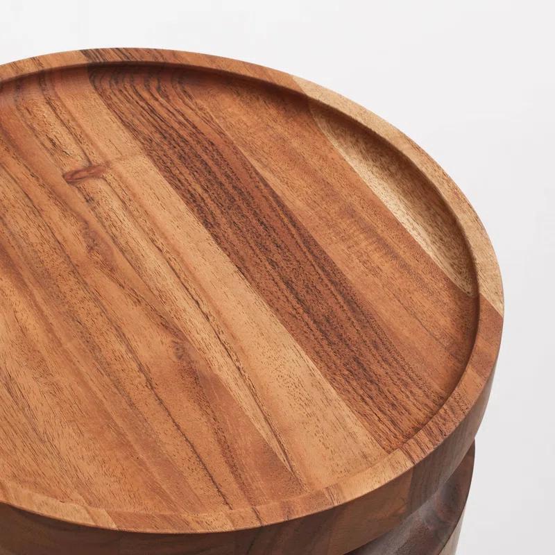 Blu Dot Turn Solid Wood Tray Top End Table