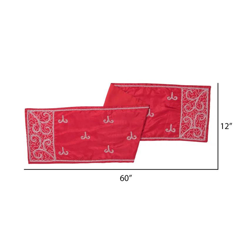 The Holiday Aisle® Filigree Scroll Christmas Textile Collection