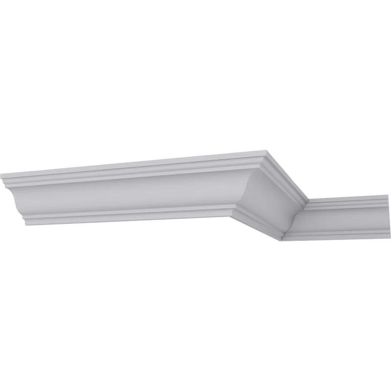Ekena Millwork 4 7/8"H x 4 3/8"P x 6 1/2"F x 94 1/2"L Strasbourg Traditional Crown Moulding