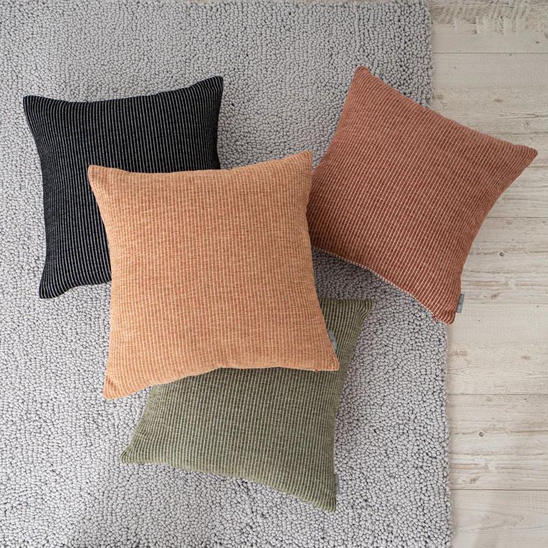 EverGrace Elsa Reversible Pinstripes Striped Reversible Throw Pillow