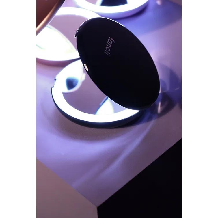Fancii Modern Lighted Magnifying Compact Mirror