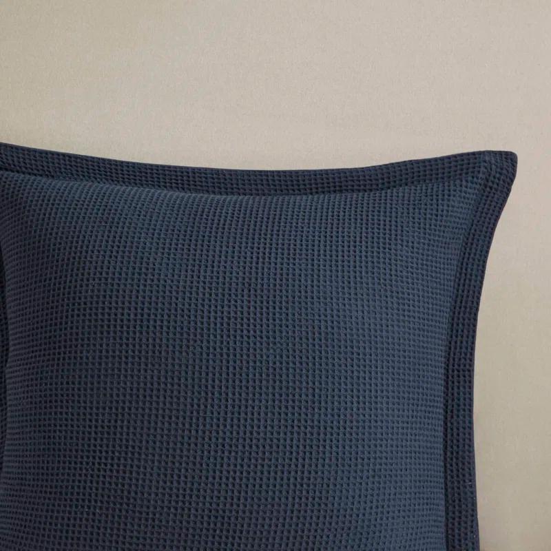 Murphy Oversized Cotton Jacquard Comforter Set With Euro Shams And Throw Pillows