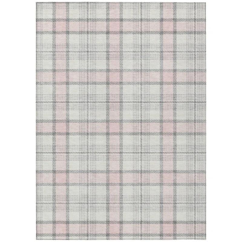 Machine Washable Indoor/Outdoor Chayden ACN1052 Pink Rug