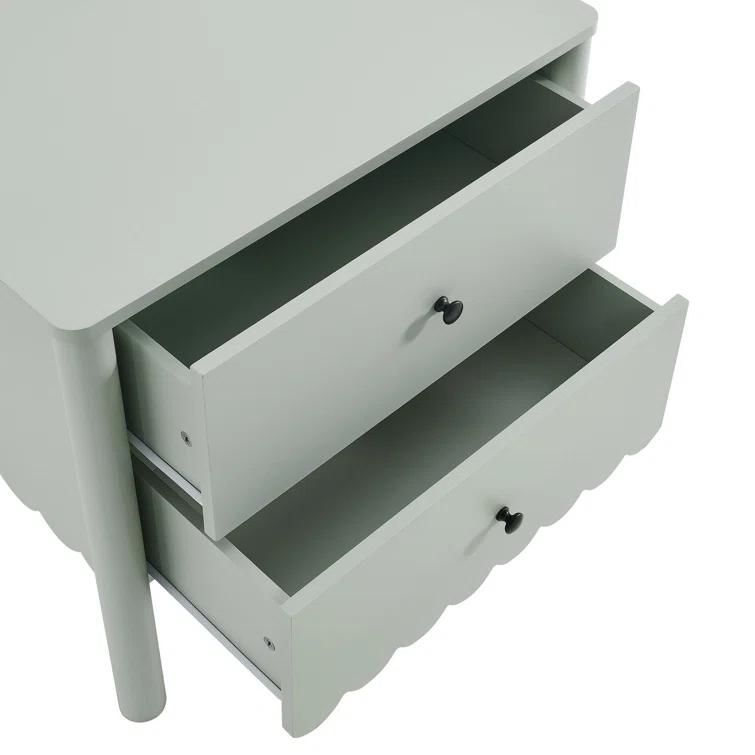 Modway Emmeline Scalloped 2-Drawer Nightstand