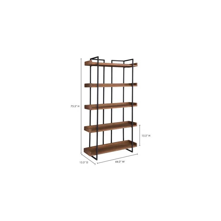 Berrien Solid Wood Etagere Bookcase