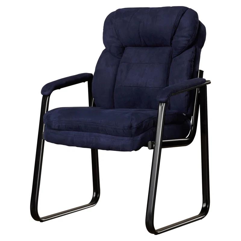 Isla Modern LeatherSoft Executive Side Reception Chair with Sled Base by Flash Furniture