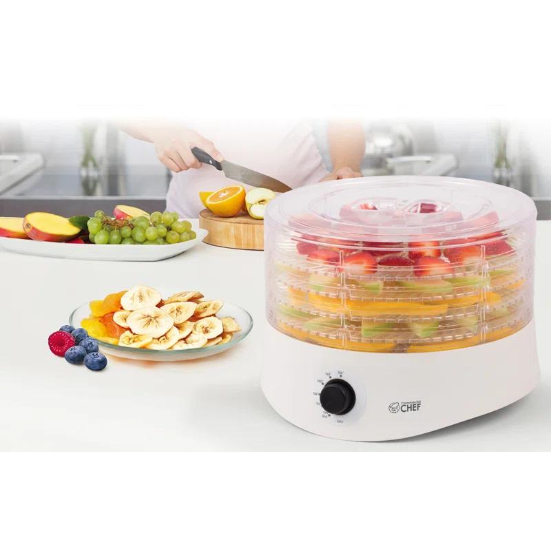 Commercial Chef Commercial Chef Food Dehydrator, Dehydrator Machine for Dehydrated Foods with 5 Drying Tray, White