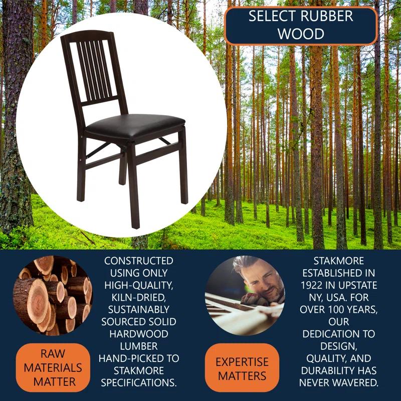 Stakmore Simple Mission Vinyl Padded Folding Chair (Set of 2)