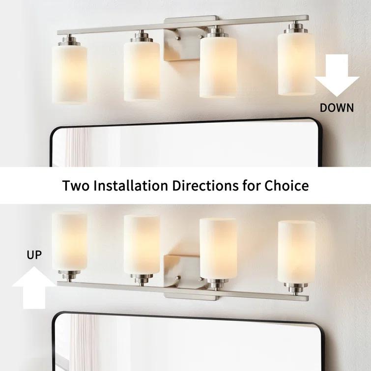 Kawoti Vanity Light With Frosted White Glass