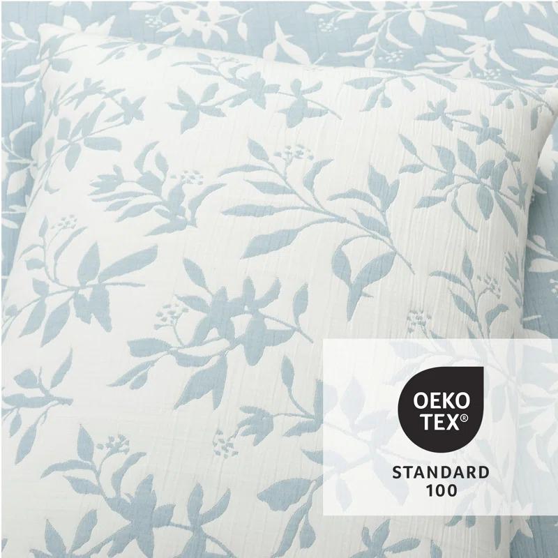 Lush Decor Floral Jacquard Reversible Soft Matelassé Quilt 3Pc Set
