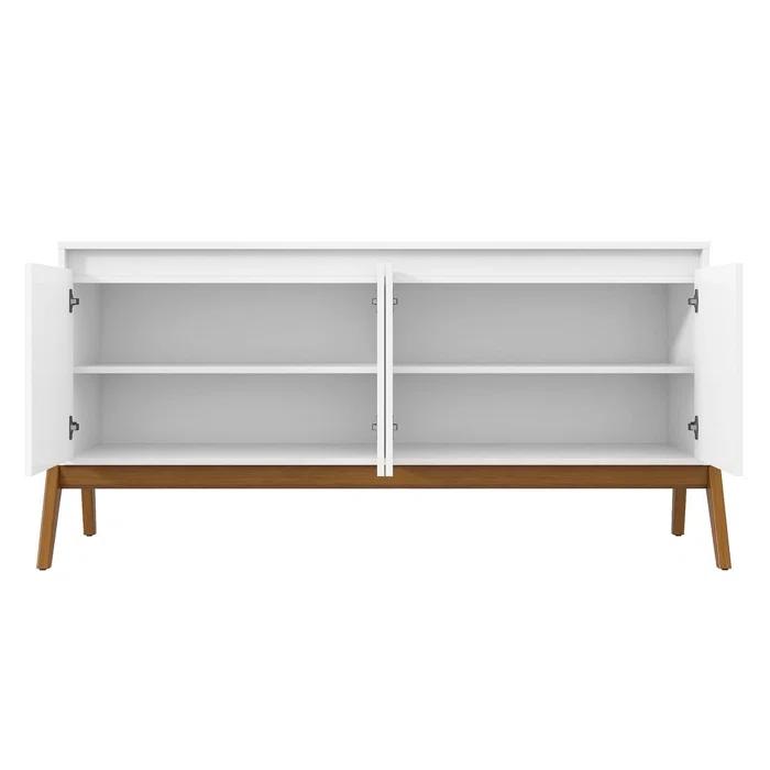 Manhattan Comfort Jernya 63'' Sideboard with 4 Shelves in White