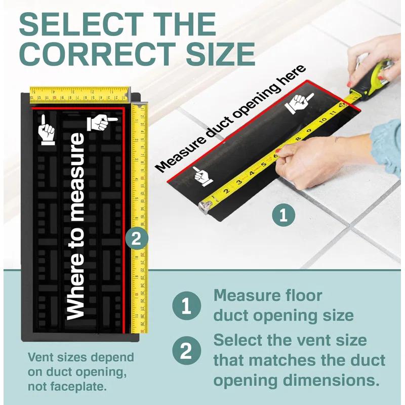 Home Intuition Basketweave Floor Vent Cover Register With Mesh Net