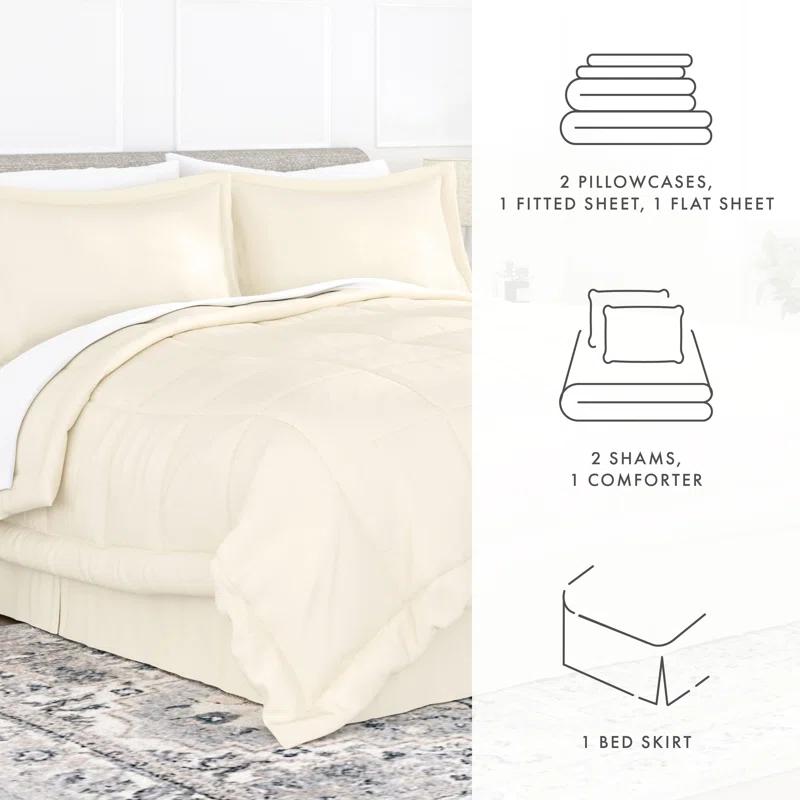 IEnjoy Home Simply Soft 8 Piece Microfiber Complete Bedding Set