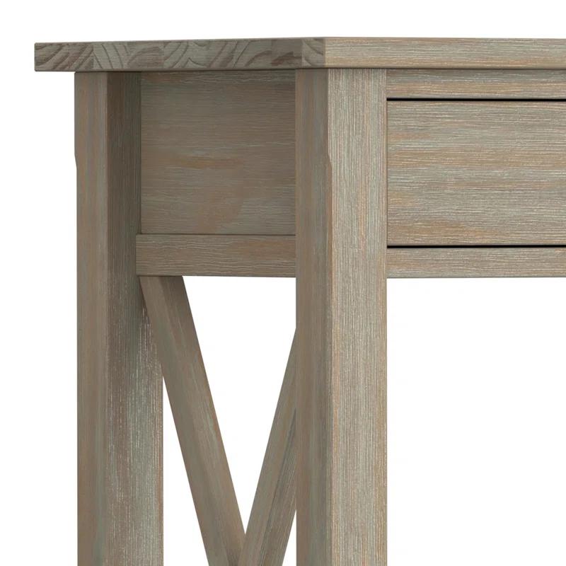 Simpli Home Kitchener 47"W Solid Wood Contemporary Storage Console Table with 2 Drawers and Bottom Storage Shelf