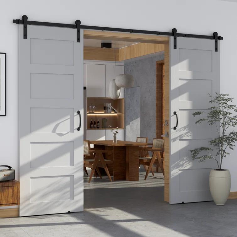 HERACLES Standard Double Door Barn Door Hardware Kit