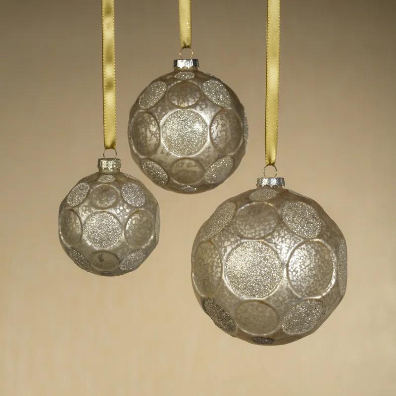 Rosdorf Park Serenity 6-Piece Set Matte Frosted Glass Ball Ornaments