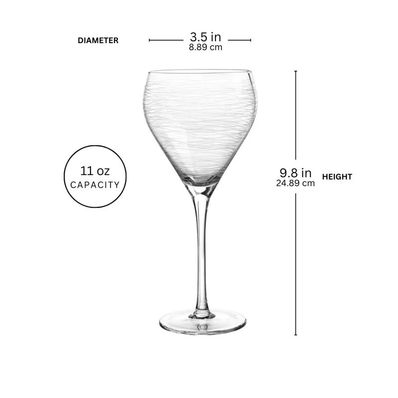 Qualia Glass Kacey-Mae 13 oz. Crystal Red Wine Glass (Set/4) (Set of 4)