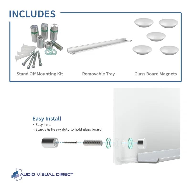 Audio-Visual Direct Wall Glass Magnetic Glass Board