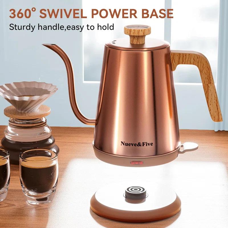 Zolosh Gooseneck Electric Kettle with Thermometer 1L