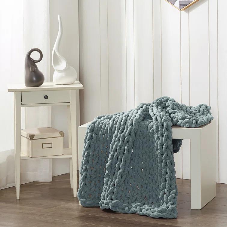 Donna Sharp Chenille Knitted Chenille Throw