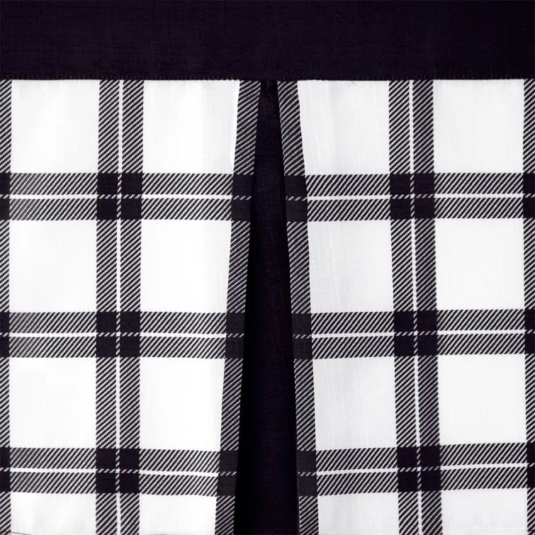 Achim Importing Co Plaid Tailored 58'' W Kitchen Curtain