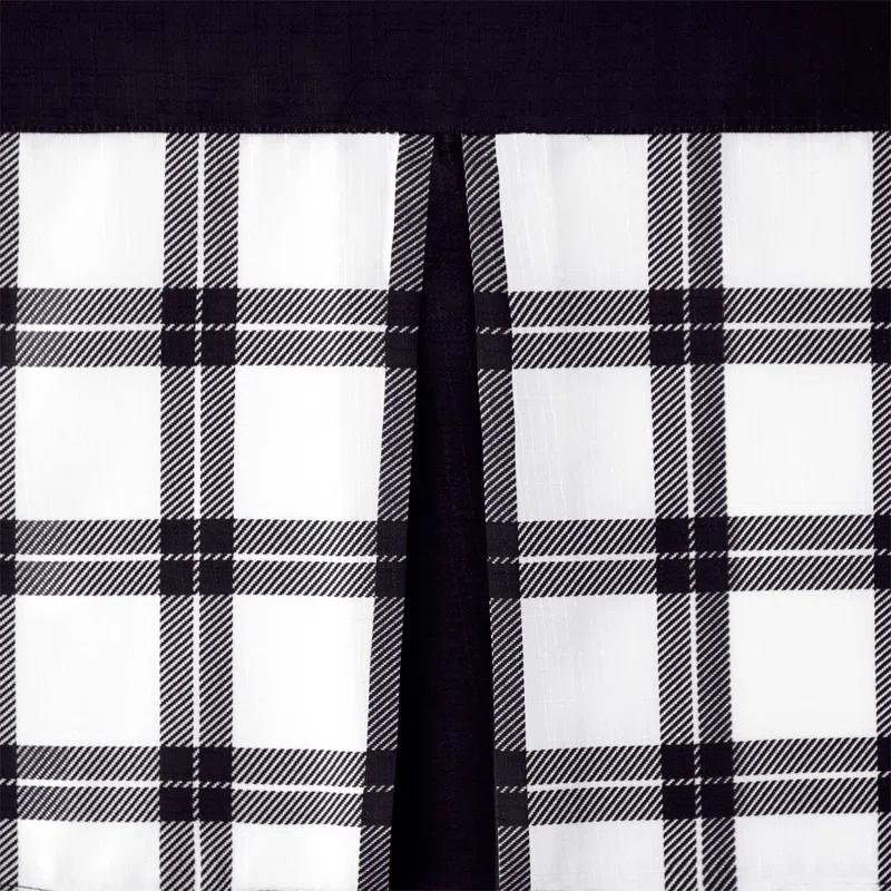 Achim Importing Co Plaid Tailored 58'' W Kitchen Curtain
