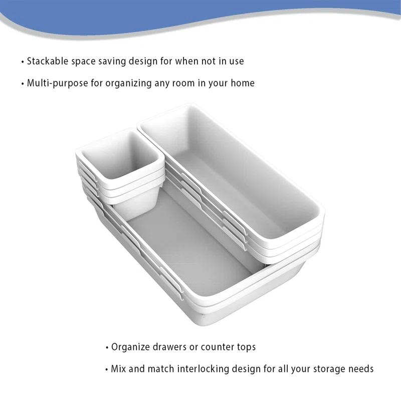 Rebrilliant Jabari 8 Piece Drawer Organizer Set