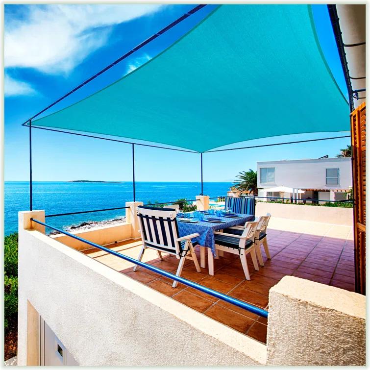 ColourTree Colourtree Sun Shade Sail Rectangle Canopy Fabric Cloth Screen, Water Permeable & UV Block UPF50