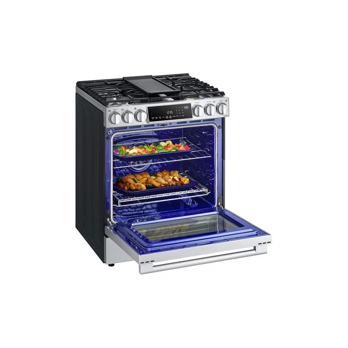 LG Studio LG STUDIO Smart Wi-Fi Dual Fuel Slide-in Range with ProBake Convection® and EasyClean®, 6.3 cu. ft. LSDS6338F