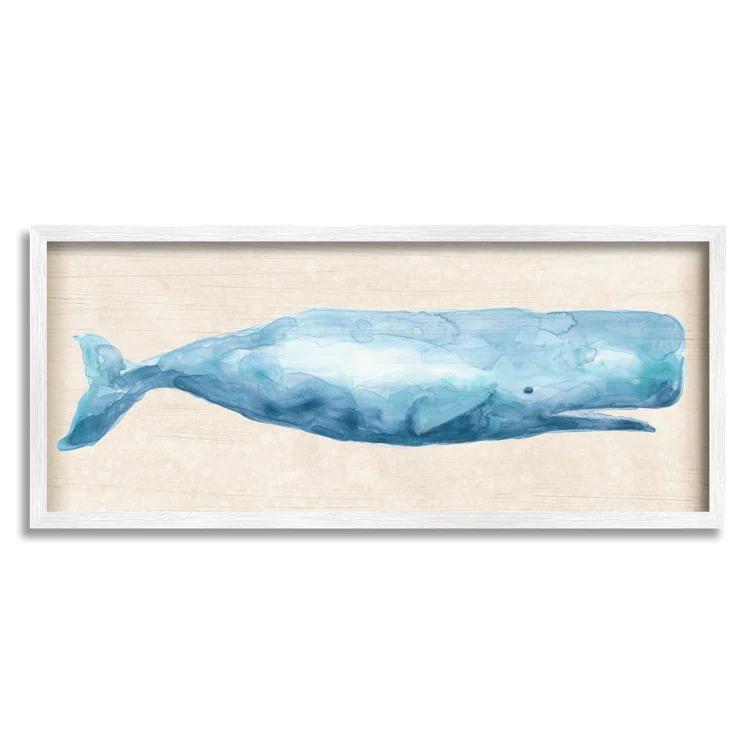 Stupell Industries " Rustic Blue Whale " by June Erica Vess