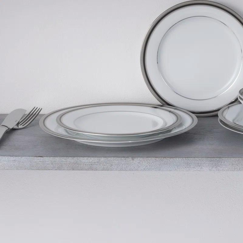 Noritake Noritake Austin Platinum 50-Piece Dinnerware Set, Service for 8