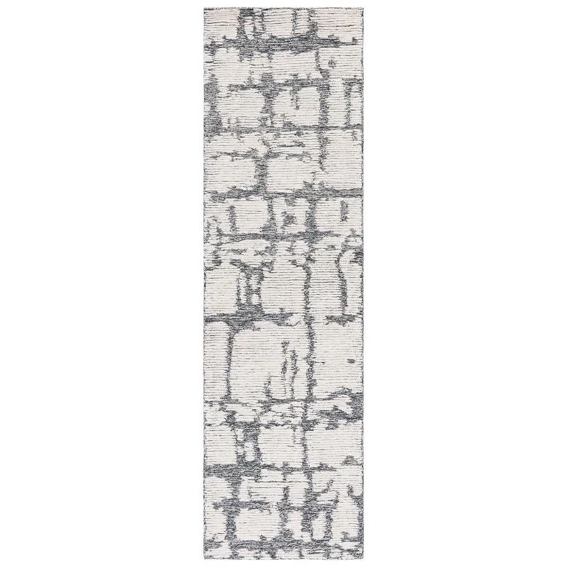 Martha Stewart Rugs Martha Stewart 4533 Hand Tufted Wool/Cotton Rug in Charcoal/Ivory