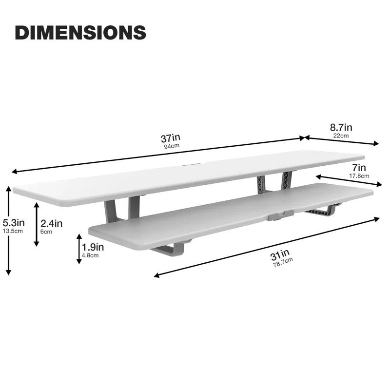 Hokku Designs Dual Monitor Stand, Computer Monitor Riser For 2 Monitors, 2 Tiers Wood Monitor Stand Desk Shelf With Storage Organizer And Cable Management For Office Desk Accessories