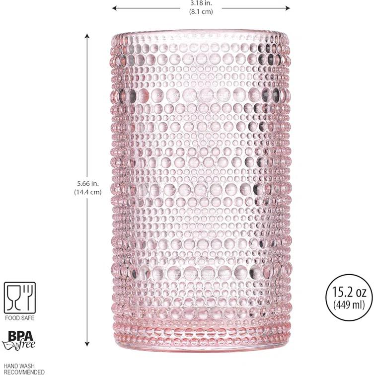 Home Essentials and Beyond Halo Set Of Four 15Oz Highball (Set of 4)