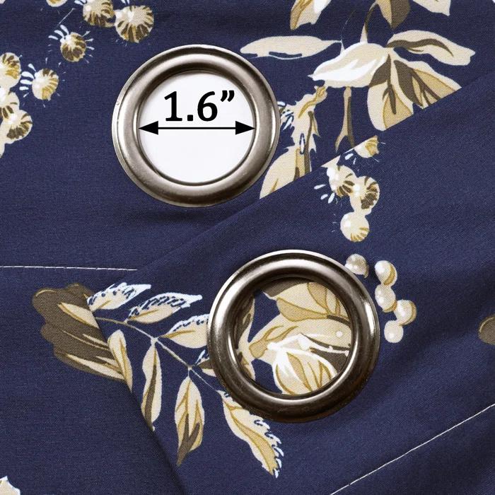 Lush Decor Farmhouse Bird And Flower Polyester Curtain Pair (Set of 2)