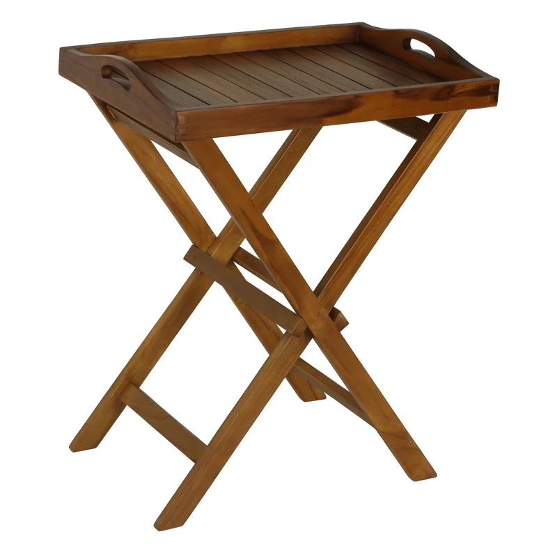 Cecilia Rectangular Teak Outdoor Folding Side Table