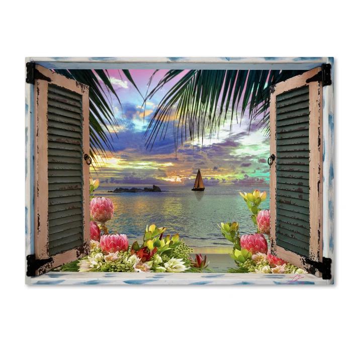 Bay Isle Home™ " Tropical Window To Paradise III " by Leo Kelly