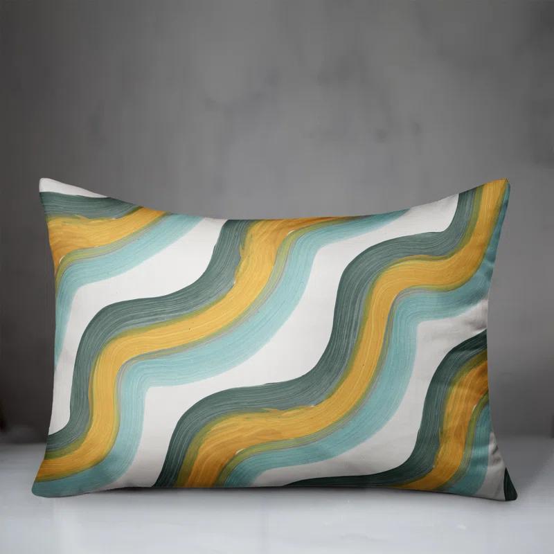 Designs Direct Creative Group Striped Indoor/Outdoor Reversible Throw Pillow