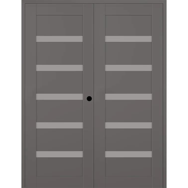 Belldinni Leora Manufactured Wood and Glass Paneled Double Door