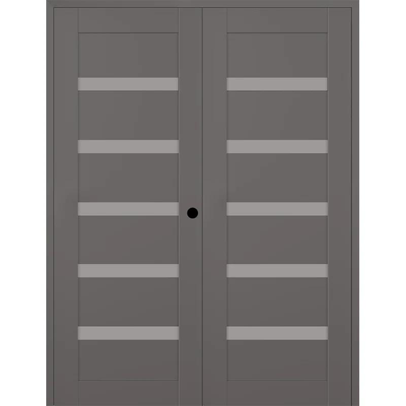 Belldinni Leora Manufactured Wood and Glass Paneled Double Door