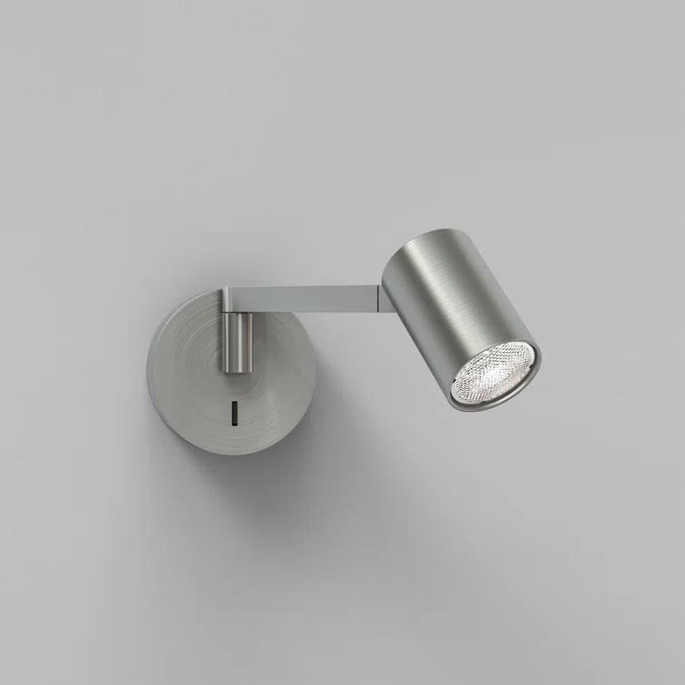 White Metal Adjustable Swing Arm Wall Sconce