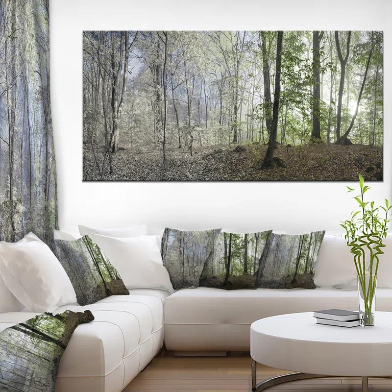 Design Art " Green Morning In Forest Panorama "